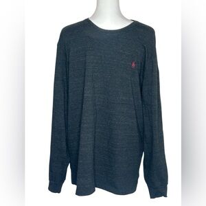 Polo Ralph Lauren Men's Heather Black Crew Neck Long Sleeve T sz XL EUC